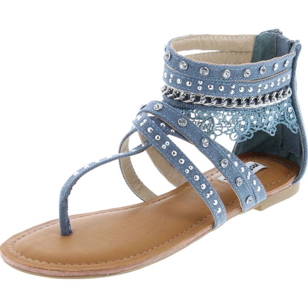 Not Rated Wilma Blue Denim Womens sandals 10 NEW
